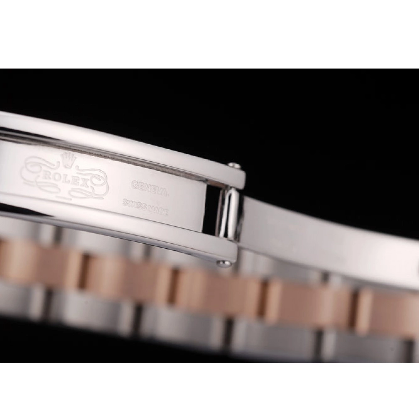 AAA replica watch Dial Plated DateJust Diamond Stainless Steel Brushed Brown Case Rolex 0709